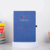 Blue Primo A5 Diary - Productivity Planner | 192 Pages with customizable logo area, ideal for corporate gifts and daily task organization.